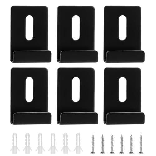 Soportes de espejo para colgar en la pared, paquete de 8 clips de espejo de 1/4 pulgadas sin marco, kit para colgar espejos de metal blanco con tornillo, accesorios de montaje para montaje en pared