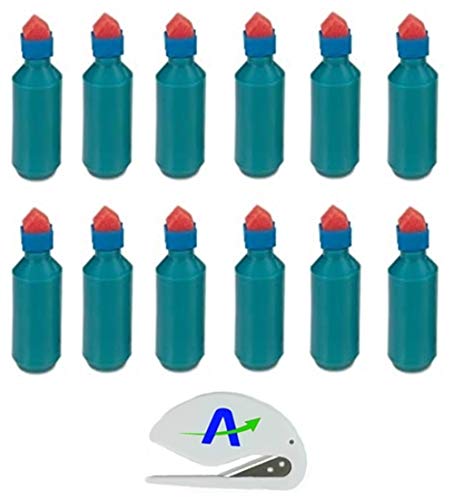 12-Pack Squeeze Bottle Moistener, 2 oz, Blue Plus Custom Advantage Letter Opener