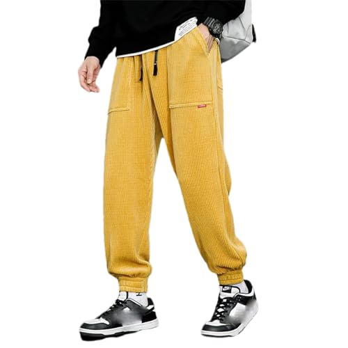 Autumn Winter Corduroy Sweatpants Men Baggy Joggers Streetwear Loose Casual Harem Pants