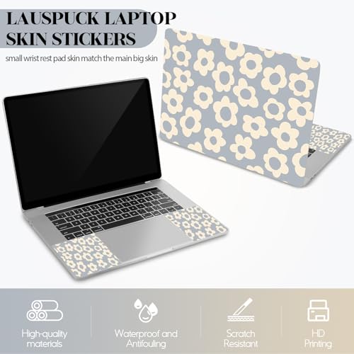 Image of 12 13 13.3 14 15 15.4 15.6 inch Laptop Skin Sticker Protector Cover Decal, Blue Flower Laptop Notebook Vinyl Skin Sticker Cover Personalized Soft Art Case