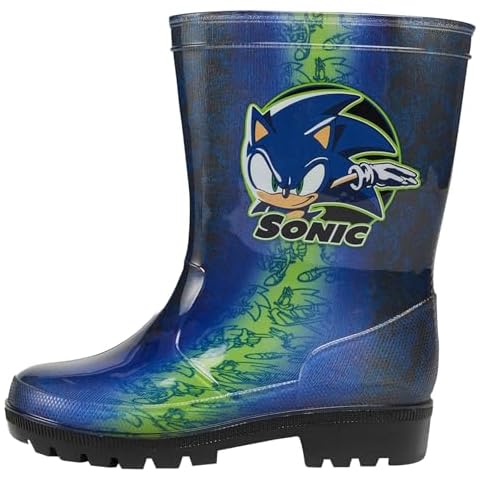 Kids Sonic Waterproof Rubber Wellies for Boys Cover