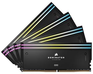 CORSAIR Dominator Titanium RGB DDR5 RAM 96GB (4x24GB) DDR5 6000MHz CL30 Intel XMP iCUE-Kompatibler Computerspeicher - Schwarz (CMP96GX5M4B6000C30)