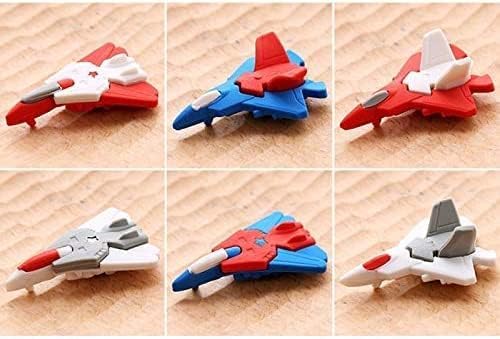 Image of AK Store (Pack of 4) 3D Cute Cartoon Shape Rubber Pencil Erasers, School Stationery for Kids, Boys Girls, Birthday Return Gifts (Fighter Planes)