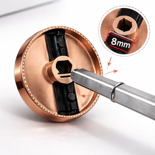 Image of Everflame Shine & Stylish Metallic Knob | Kitchen Gas Stove | LPG & PNG Gas | Compatible 8mm Spindle Gas | Kitchen Tool | Heavy-Duty Metal Knob (Rose Gold, Pack of 3 /)