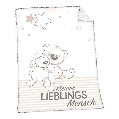 Herding Baby Best Kuscheldecke Soft-Plush, Kleiner Lieblingsmensch, 75 x 100 cm