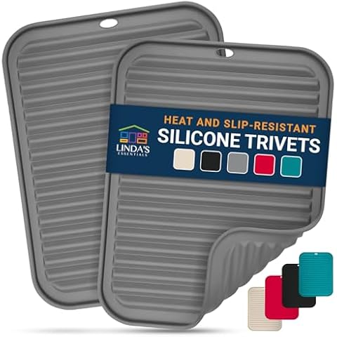 Heat Resistant Silicone Trivets by Linda's Essentials Cover