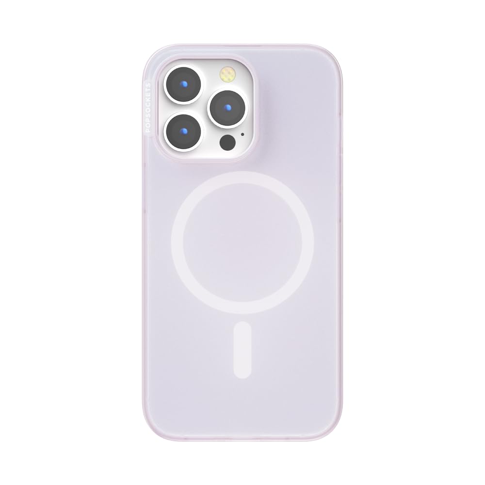 PopSockets iPhone 13 Pro Phone Case with MagSafe- Opalescent White