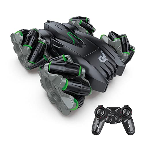 Remote Control Drift Car, 2.4GHz, 360Â° Rotation, LED Headlights, High Speed Off Road, Double Sided, Anti Skids, RC Stunt Car, Vehicle Toy, Electric Hobby Car, Birthday for Boy Girl (Black)