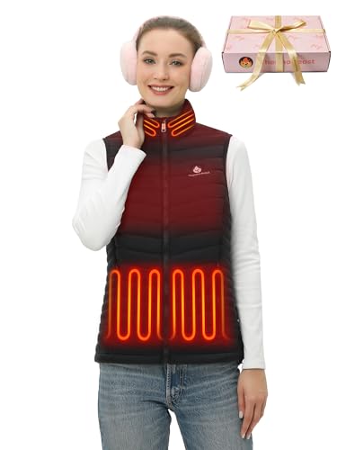 Thermo Beast Heated Vest Women with Battery Pack Included, Electric Rechargeable Warming Winter Vests for Work & Outdoor (US, Alpha, Medium, Regular, Regular, Polyester, Black)
