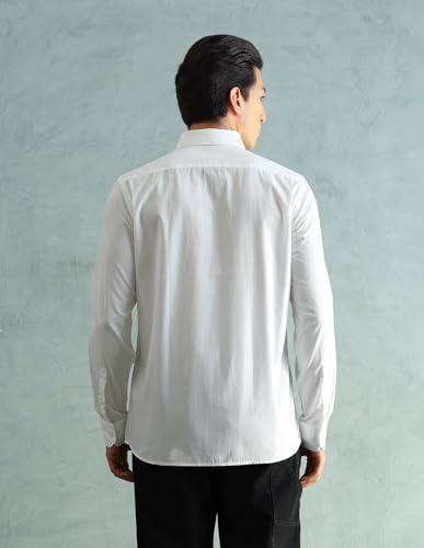 Image of Arrow Slim Fit Mens Formal Shirt - 100% Cotton, Breathable & Comfortable, Full Sleeves Shirts for Men