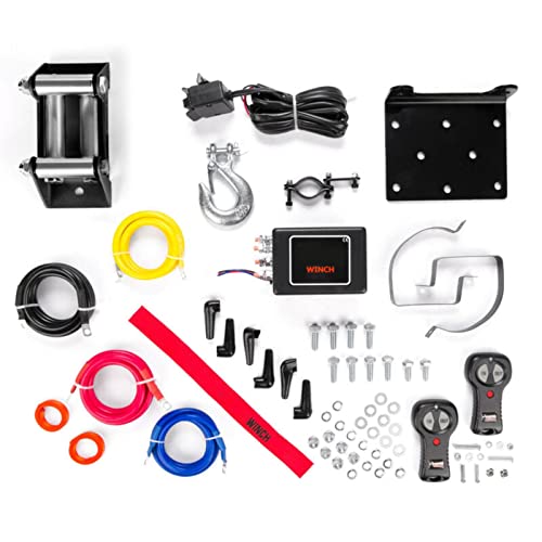 Winche eléctrico DOLUNTO 12V 4500lb resistente ATV remolque miniatura 3