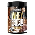 Warrior Whey Protein Powder + Creatine 500g, 20 Servings – High Protein Shake Supplement for Muscle Growth, Recovery & Weight Loss – Low Sugar, Low Carb, Meal Replacement Shake – Double Chocolate