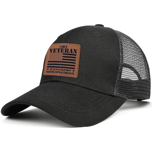 qchdln Unisex Adjustable Patriotic Veterans Baseball Cap Veteran Hats Birthday Fathers Day and Veterans Day Gift for Men