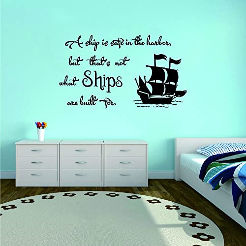 Vinilo Decorativo Barco Pirata con Frase 16"x28" miniatura 3