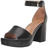 Naturalizer Women's Pearlyn Platform Sandal Black Leather 7 M