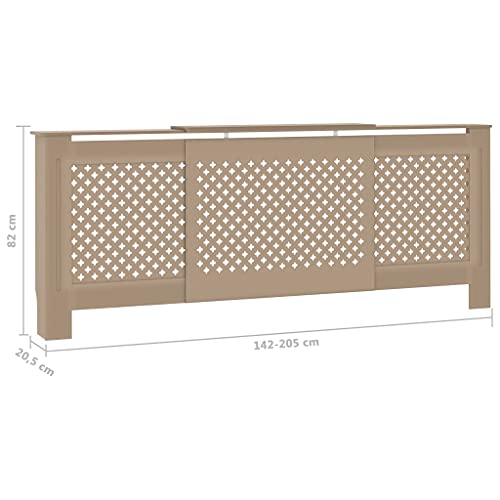 Cache-radiateur réglable 205 cm en MDF moderne pour le salon