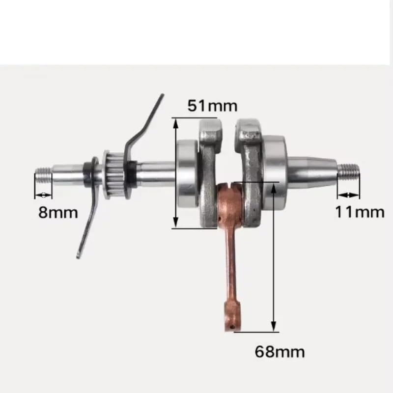 Vilebrequin GX35140F de rechange pour débroussailleuse 35cc - 3