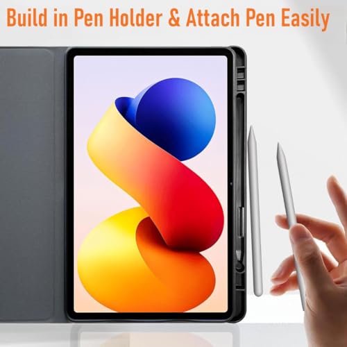 Image of ProElite Case Cover for Xiaomi Redmi Pad 2 Pro 12.1 inch Case, Deer Flip case Cover for Xiaomi Redmi Pad 2 Pro 12.1 inch Case with Pen Holder [Auto Sleep Wake Feature], Wine Red