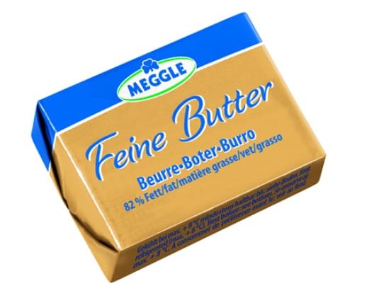 2x Meggle Feine Butter, 82% Fett, 100 Einzelportionen à 10 g - 1 kg Karton