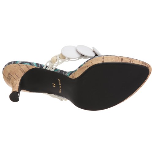 17-1372 Ethnic Plate Sandals, white, S 2E4