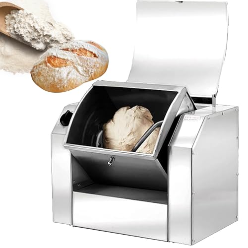 Amasadora de Masa para Pan 1100w/1500w Batidora Amasadora Masa Automática Fabricante Masa Eléctrica Máquina Mezclar Harina Comercial con Temporizador, Giratorio 90°,3KG