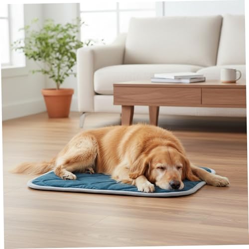 Tapis de chat auto-chauffant pour isoler du froid du sol | Lot de 4 doux bleus - 4