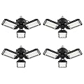 Aoretic LED Garage Lights Bulb 4 Pack -80W, 8000LM 6500K Led Shop Light with 3 Deformable Panels, Basement Barn Light Garage Ceiling Lights, E26/E27 for Garage, Warehouse, Shop, Basement