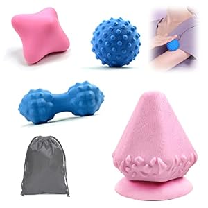 Triggerpunkt Drücker, 4 Schmerzfrei Drücker Set mit Aufbewahrungstasche, Schulter Massage, Zur Selbstbehandlung, Akupressur Massageset Für Zuhause, Druckbehandlung