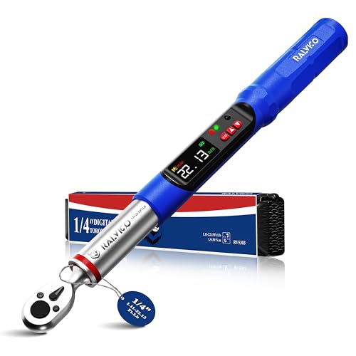 RALVICO 1/4 Digital Torque Wrench (1.11-22.13 Ft. Lb/ 1.5-30 N.m) ±2% Accuracy...