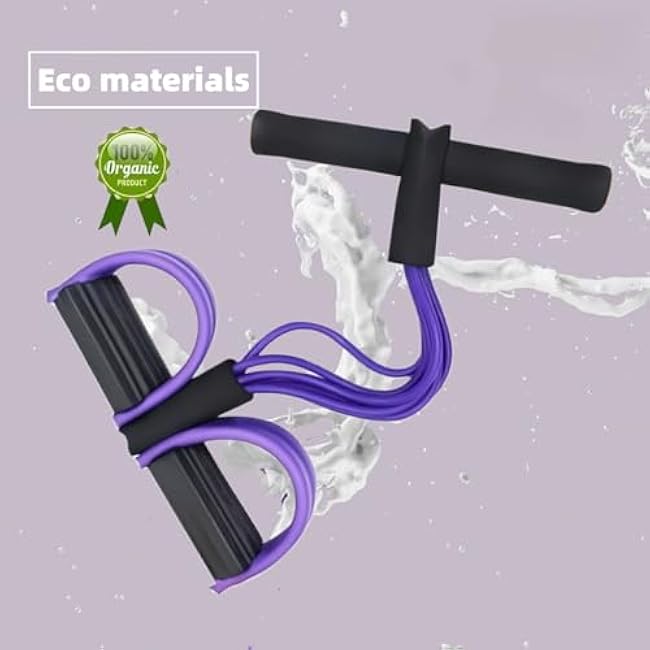 Resistance Bands for Exercise,6-Tube Elastic Yoga Pedal Puller Resistance Band, Natural Latex Tension Rope Fitness Equipment, for Abdomen/Waist/Arm/Leg Stretching Slimming Training