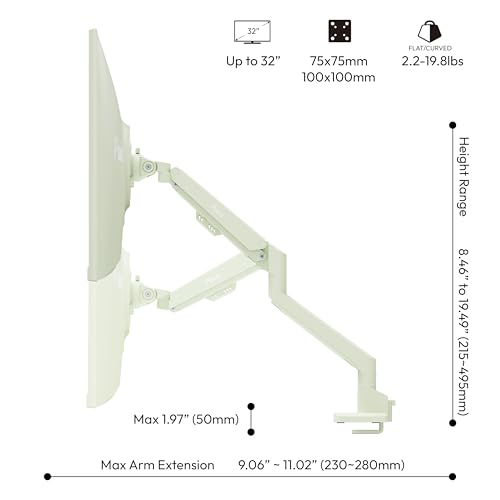 Image of Pixio PX249 Wave Mint Green 24 inch 240Hz Refresh Rate FHD 1080p Resolution IPS Panel 1ms GTG Response Time Gaming Monitor and PS1S Wave Mint Green Single Monitor Arm