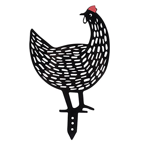 Formas acrílicas de pollo AMONIDA: siluetas decorativas negras resistentes para intemperie 4
