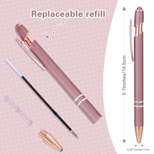 4 PCS Rose Gold Sparkly Ballpoint Pens - Glitter Pens for Wedding Guest Book Signatures Office School Supplies - Image 2