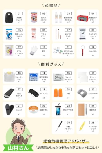Kindil 防災リュック 【防災士監修】 防災グッズ セット の商品画像 1
