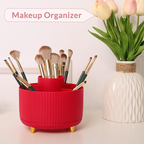 image for SKYDUE 360 Degree Rotating Desk Organizer, Dual-Purpose Pencil Pen Hol