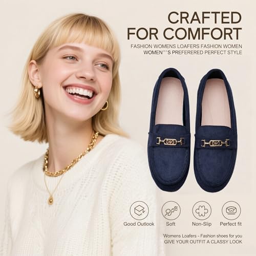 Image of Women's Loafer Shoes Leisure Slip On Work Shoes Comfort Walking Flats