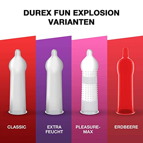 Durex Love Mix Kondome-Mischung – Perfekter Sitz & Angenehmer Geruch – Mit 4 verschiedenen Kondom-Sorten, stilvolle Aufbewahrungsbox – 30er Pack (1 x 30 Stück) – Bild 3