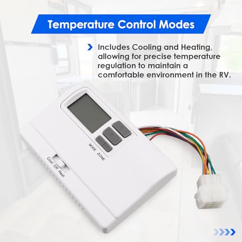 Image of 8330D3351 Rv Thermostat Compatible with Coleman 8330D3351 Digital Heat /Cool Wall-Mount White Thermostat