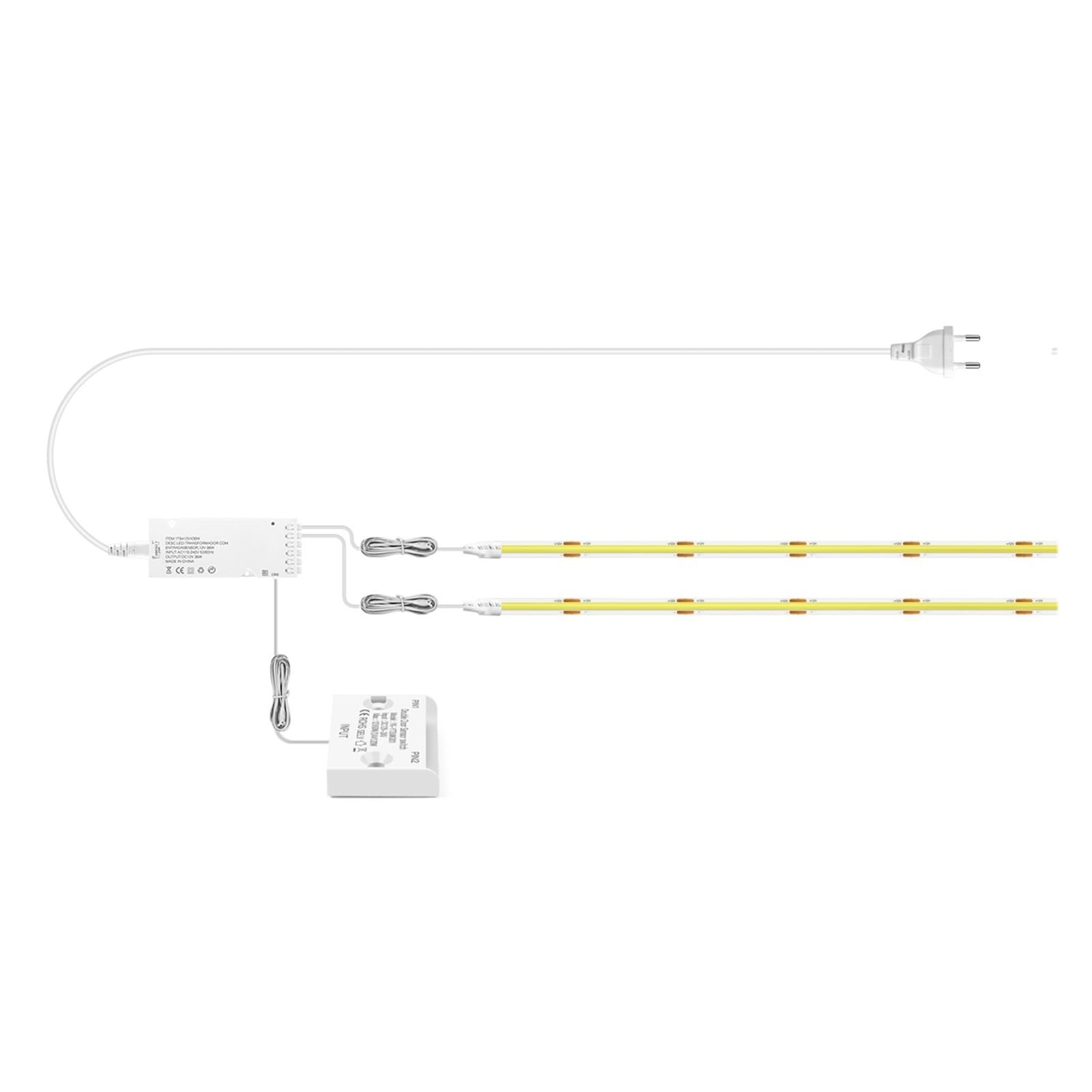8mm COB LED Streifen Smart Tür Sensor Licht 1M-5M Unter Schrank Bücherregal Kleiderschrank Vitrine beleuchtung