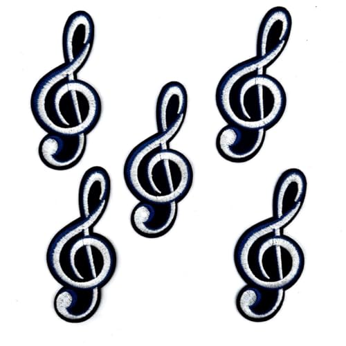 5 toppe per chiavi di violino Iron-On