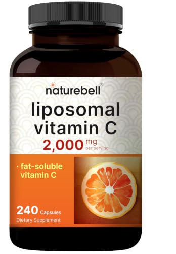 NatureBell Liposomal Vitamin C 2 000mg Per Serving 240 Capsules | Fat-Soluble Vitamin C Daily Vitamin Supplement for Men & Women Non-GMO Gluten Free