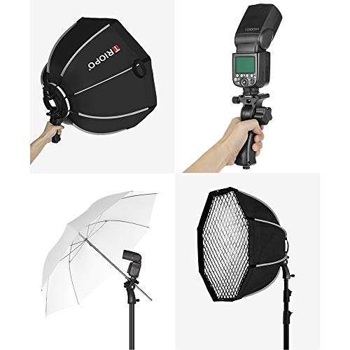 Triopo Ks55 Portable Softbox 21.6In / 55Cm Speedlite Octagon Umbrella Softbox With Honeycomb Grid Outdoor Flash Softbox For Godox Tt600 Tt685 Tt685Ii V860 V860Ii Yongnuo Neewer Flash (Ks55) #TOP4