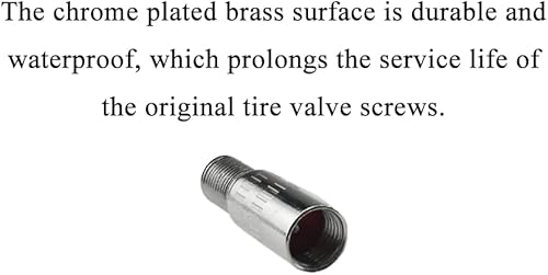 Miniatura 9 de Acoeitl - Extensión de tapa de válvula de rosca de 1.496 pulgadas, adaptador extensor de tapa de neumático de latón cromado de doble sello de flujo