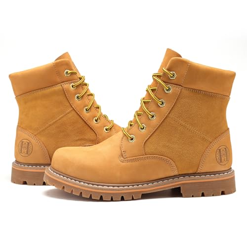 Mens 6" Soft Toe Suretrack Leather Slip Resistant Durable Work Boots, H84102 6