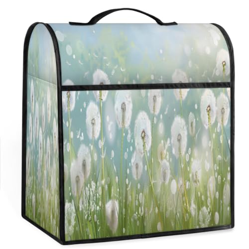 Coffee Maker Cover Dandelion Pattern Kitchen Appliance Covers Small Appliance Covers Blender Cover Juicer Cover Dust Covers for Kitchen Appliances with Top Handle and Pockets,Washable,B885