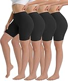 Yeblues 4 Pack Womens Cotton Boyshorts Underwear Boxer Slip Shorts Anti Chafing Biker Shorts Plus Boy Short Panties(Black,X-Large)