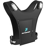 OUTMOVER® Running Vest for Women & Men-Running Vest Phone Holder-LED Reflective Gear Adjustable Light Weight Running Phone Holder-4 Smart Pockets for Storage Bottles Phone Snacks & Keys