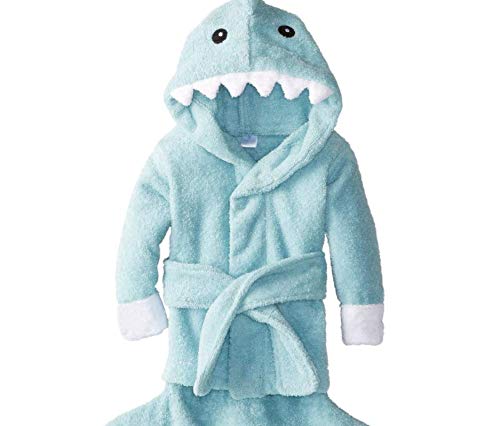 HotsUAE - Baby Shark Cotton Bathrobe (Blue, Medium for 2-3 Years)