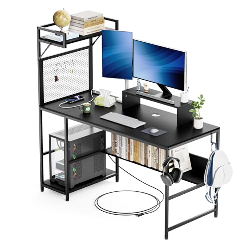 DEWEL �Q�[�~���O�f�X�N �p�\�R���f�X�N ��140×���s60cm pc�f�X�N �׋��� ���j�^�[��E�d���R���Z���g�t�� ���E���ւ� ���j�^�[�A�[���Ή� �w�K�� �I�t�B�X�f�X�N ���[�N�f�X�N ���� �t�b�N�E�A�W���X�^�[�t�� ��Ζ� �׋� ���� ���[ ���� 