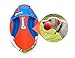 Chuckit! Fumble Fetch Dog Football - Outdoor and Indoor Interactive Dog Toy with Grooved Design for Easy Pickup - Made from Durable Rubber - Floats in Water - Small - Orange and Blue